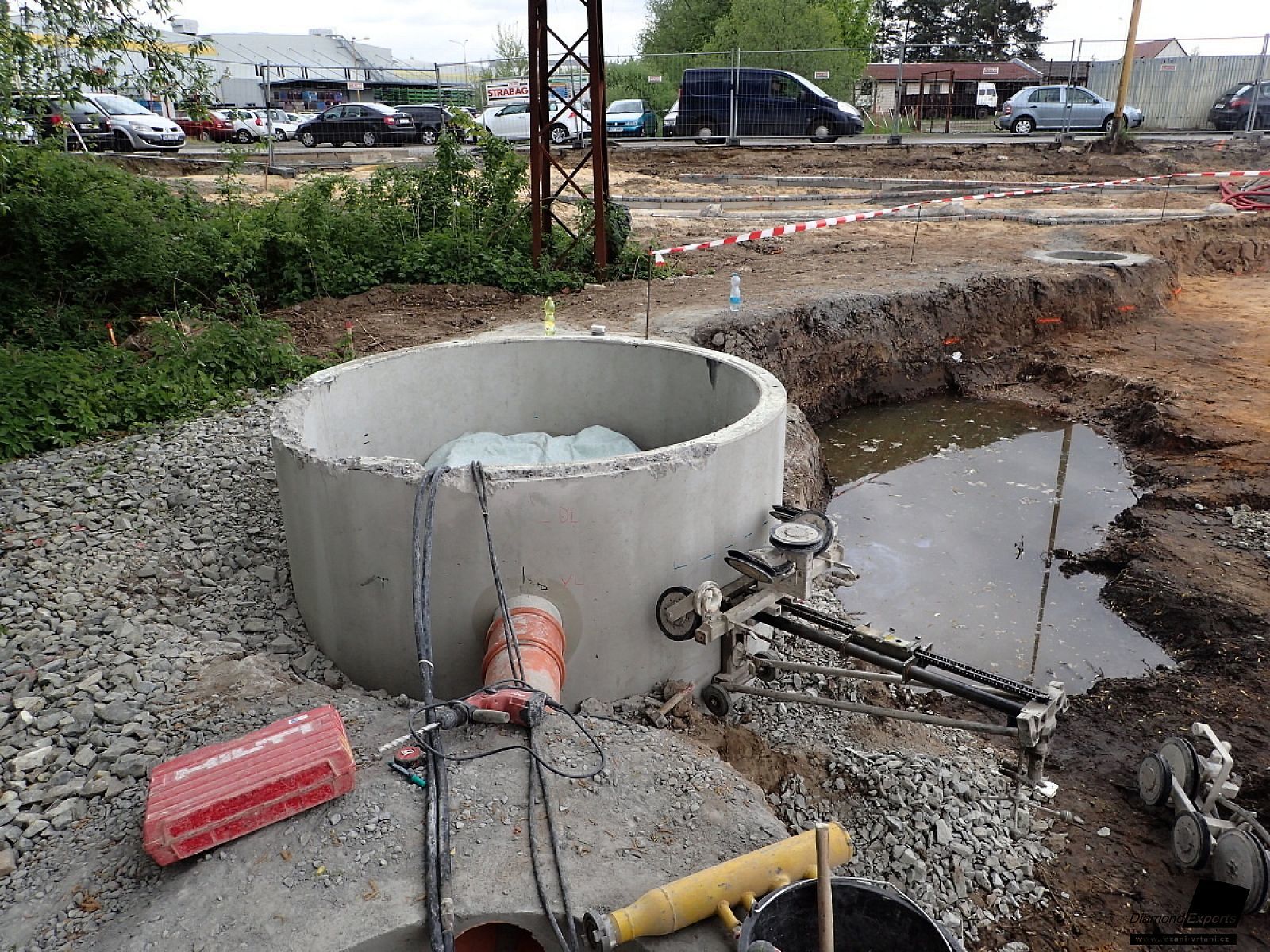 Řezání skruže lanovou pilou Česká Lípa